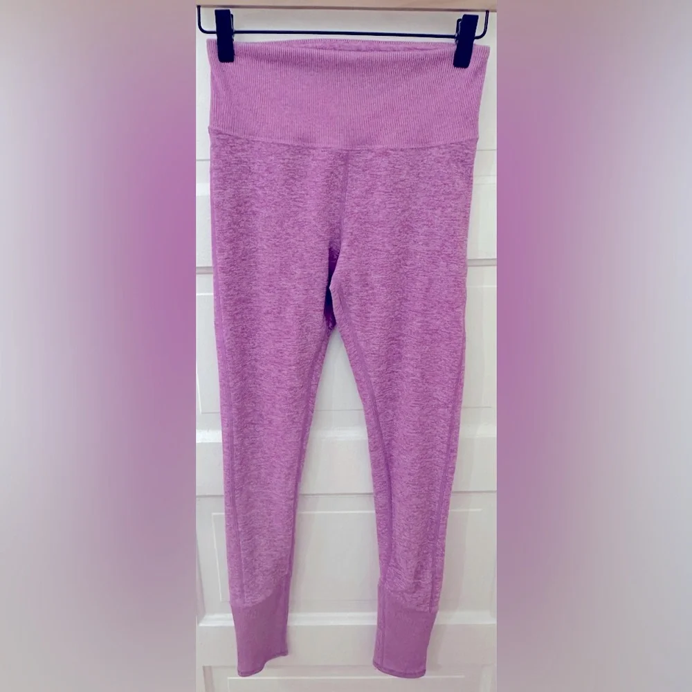 Alo Yoga High Waist Alosoft Lounge Legging Electric Violet Heather Sz S